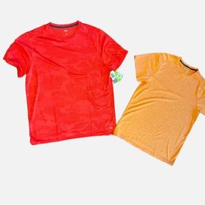 MENS SIZE LARGE DSG PERFORMANCE TEE RED AND ORANGE Bundle